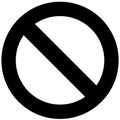 Black prohibition mark. Black prohibition sign. That is a simple illastlation.
