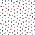 Simless pattern with festive colorful confetti.