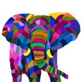 Colorful elephant pop art style vector premium posterdesign