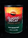 Can of Classic Decaf Ground Coffee