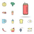 can of cola colored icon. food icons universal set for web and mobile Royalty Free Stock Photo