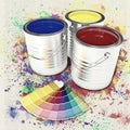 Can color paint Royalty Free Stock Photo