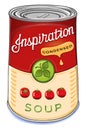 Can of condensed tomato soup Inspiration Royalty Free Stock Photo
