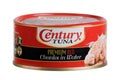 Can of delicious Tuna Chunks in Water isolated white background