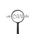 We can do with magnify glass Royalty Free Stock Photo