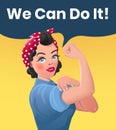 We Can Do It Poster Illustration