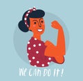 We can do it poster. Woman rights, empowerment