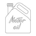 Can of engine oil.Car single icon in outline style vector symbol stock illustration web. Royalty Free Stock Photo