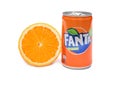 Can Fanta orange juice Royalty Free Stock Photo