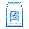 can of kefir doodle icon hand drawn illustration