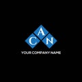 CAN letter logo design on BLACK background. CAN creative initials letter logo concept. CAN letter design.CAN letter logo design on Royalty Free Stock Photo