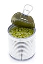 Can of peas Royalty Free Stock Photo