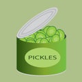 can of pickles. Vector illustration decorative design