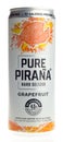 Can of Pure Pirana Hard Seltzer Grapefruit drink isolated on white