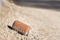 Rusty can of soda, recycling campaign message