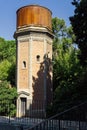 Can Solei and Cal ArnÃÂºs Park in Badalona. Water tower dating from 1887 Royalty Free Stock Photo