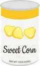 Can of Sweet Corn Illustration