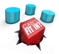 Can't Fit In Misfit Square Peg Round Hole Out of Place Outcast Royalty Free Stock Photo