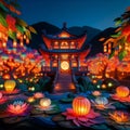 Can't get enough of the magical ambiance created by all these lanterns at the Chinese building