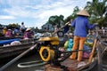 Boat sellers at Can Tho floating market, Mekong Delta, Vietnam Royalty Free Stock Photo