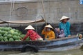 Can Tho floating market in Mekong Delta Royalty Free Stock Photo