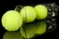 Can of Three New Tennis Balls Royalty Free Stock Photo