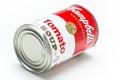Can tin of Campbell`s brand tomato  soup Royalty Free Stock Photo