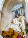 CANA, ISRAEL July 8, 2015: The altar in the church of the first