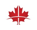 Maple leaf swoosh 2 logo icon