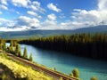 Canada, Banff National Park, Mountains Lake Scene Royalty Free Stock Photo