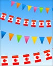 Canada bunting flags Royalty Free Stock Photo