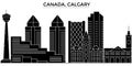 Canada, Calgary architecture vector city skyline, travel cityscape with landmarks, buildings, isolated sights on Royalty Free Stock Photo