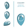 Canada Calgary 3D vector logo Royalty Free Stock Photo