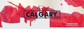 Canada Calgary skyline city gradient vector banner