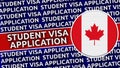 Canada Circular Flag with Student Visa Application Titles