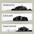 Canada cities skylines - vector illustration