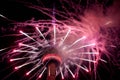 Canada 150 CN tower fireworks Royalty Free Stock Photo