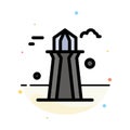 Canada, Co Tower, Canada Tower, Building Abstract Flat Color Icon Template Royalty Free Stock Photo