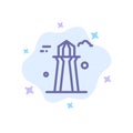 Canada, Co Tower, Canada Tower, Building Blue Icon on Abstract Cloud Background Royalty Free Stock Photo