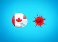 Canada Corona virus attack concept.