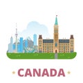 Canada country design template Flat cartoon style Royalty Free Stock Photo