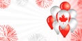 Canada Day balloons & flag background Royalty Free Stock Photo