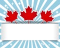 Canada Day banner. Royalty Free Stock Photo