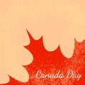 Canada Day. Beige background. Part of the maple leaf Royalty Free Stock Photo