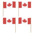 Canadian buntings, garlands and flags set isolated on white