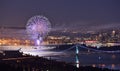 Canada Day fireworks in Downtown Vancouver Royalty Free Stock Photo