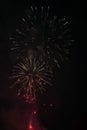 Canada Day, fireworks in the night sky. Royalty Free Stock Photo