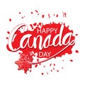 Canada Day hand drawn lettering. Royalty Free Stock Photo