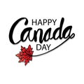 Canada Day hand drawn lettering. Royalty Free Stock Photo