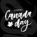 Canada Day Holiday Lettering Vector phrase Calligraphy chalkboard